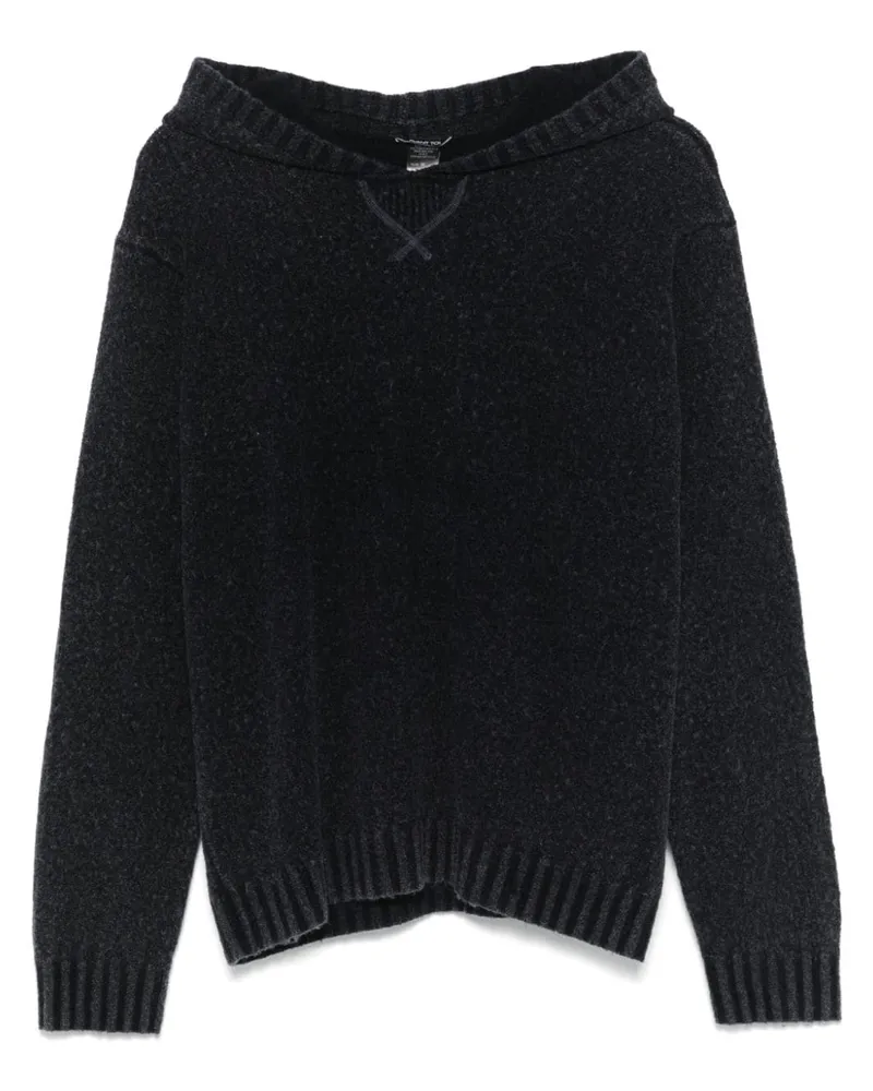 Avant Toi Gestrickter Hoodie - Blau Blau