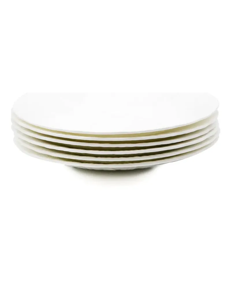 knIndustrie Leaves dessert plates (set of six) - Weiß Weiß
