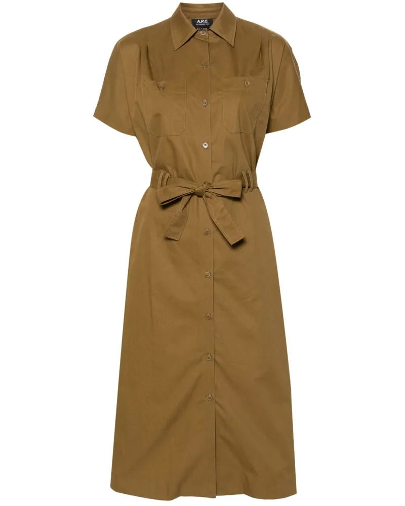 A.P.C. Mittellanges Hemdkleid - Grün Grün