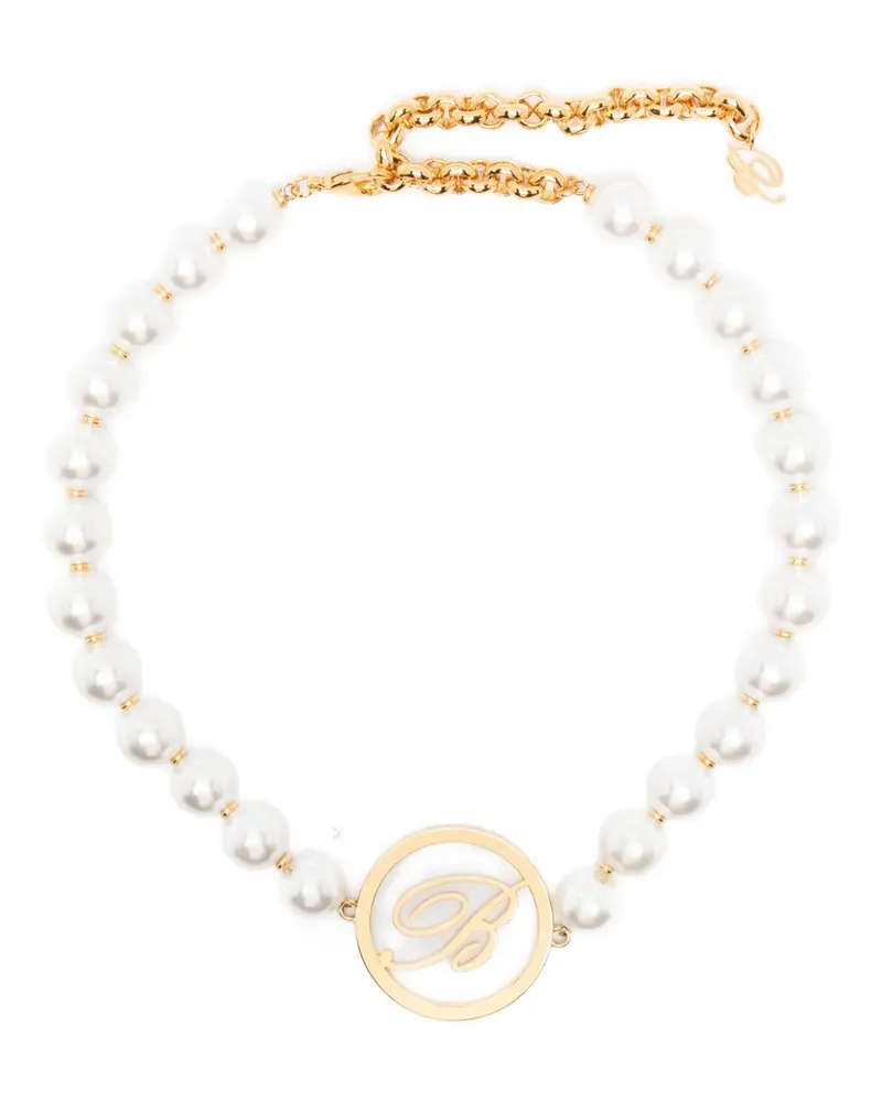 Blumarine Halskette mit Logo - Gold Gold