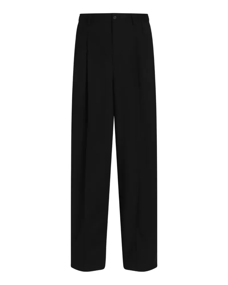 Dolce & Gabbana Hose aus Schurwolle und Gabardine - Schwarz Schwarz