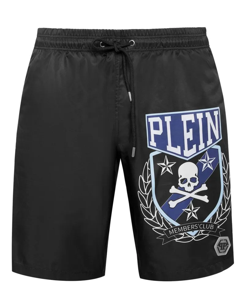 Philipp Plein Skull & Bones Badeshorts - Schwarz Schwarz