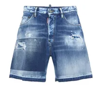 Jeans-Shorts im Distressed-Look - Blau