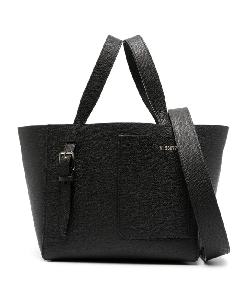 Valextra Micro Soft Bucket Beuteltasche - Schwarz Schwarz