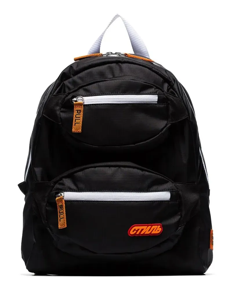 Heron Preston Rucksack mit doppeltem Reißverschluss - Schwarz Schwarz