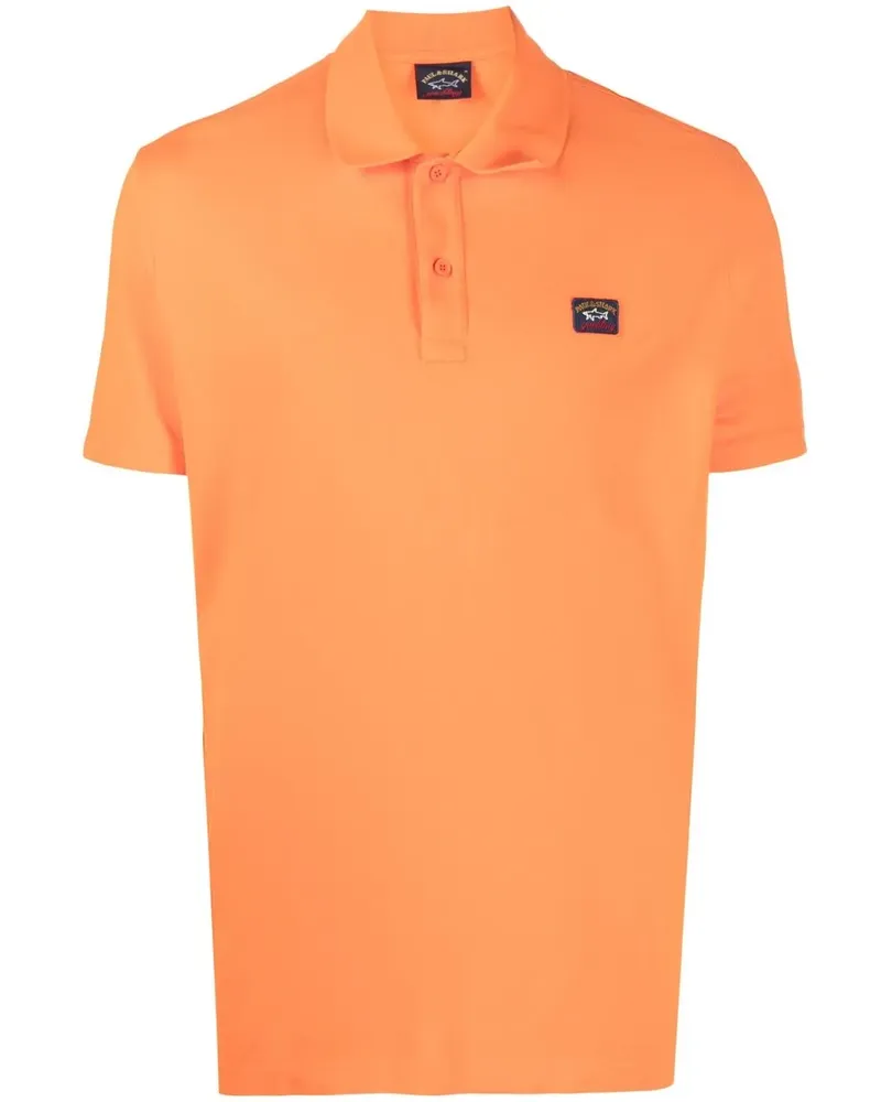 Paul & Shark Poloshirt mit Logo-Patch - Orange Orange