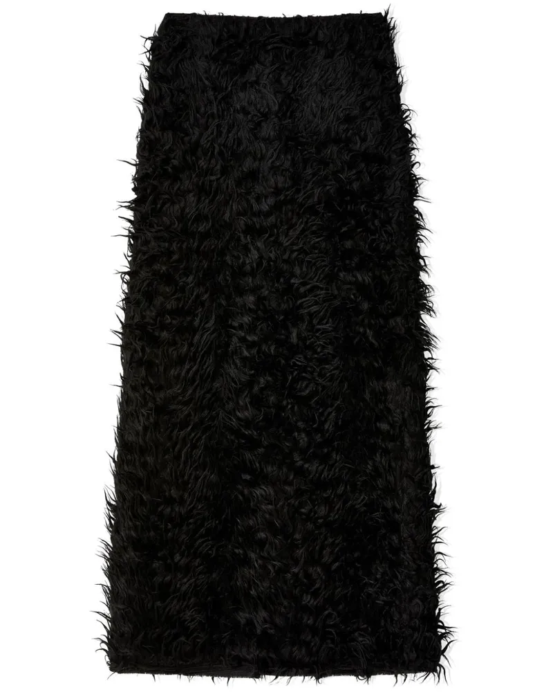 Maison Margiela Maxirock mit gebürstetem Finish - Schwarz Schwarz