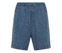 Strukturierte Shorts aus Denim - Blau