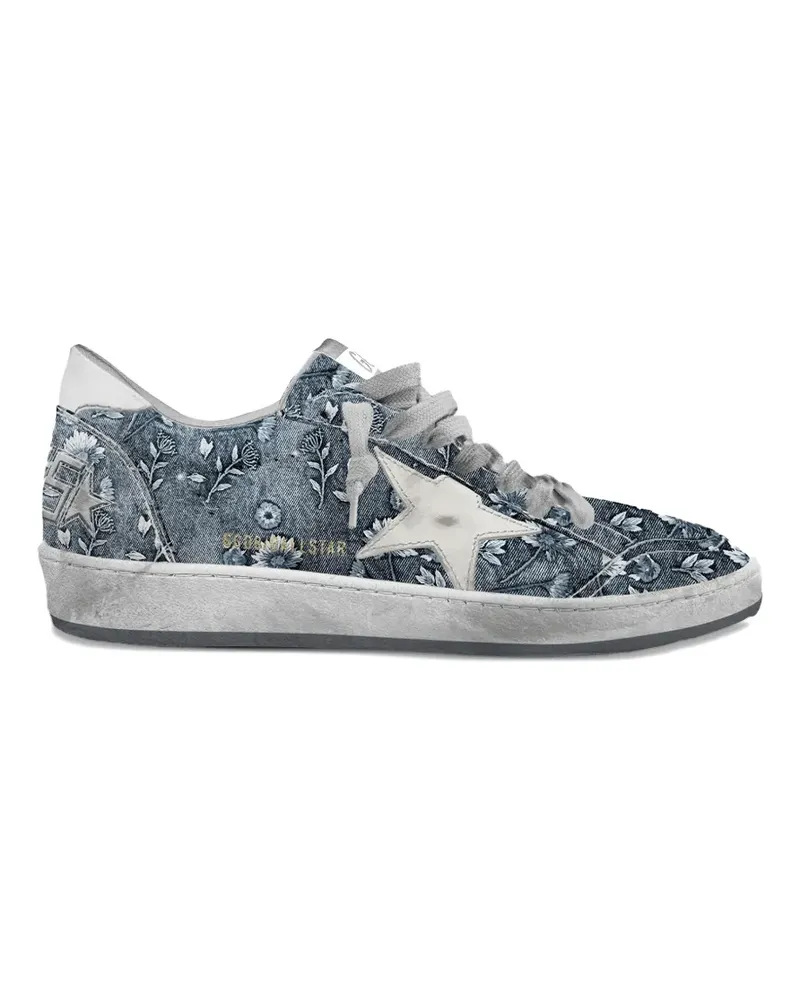 Golden Goose Ballstar Sneakers mit Blumenstickerei - Blau Blau