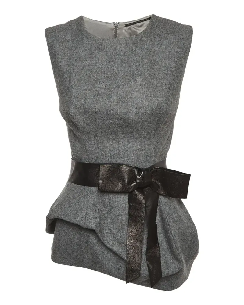 Ermanno Scervino asymmetric belted top - Grau Grau