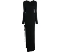 Maxikleid mit seitlichem Schlitz - Schwarz