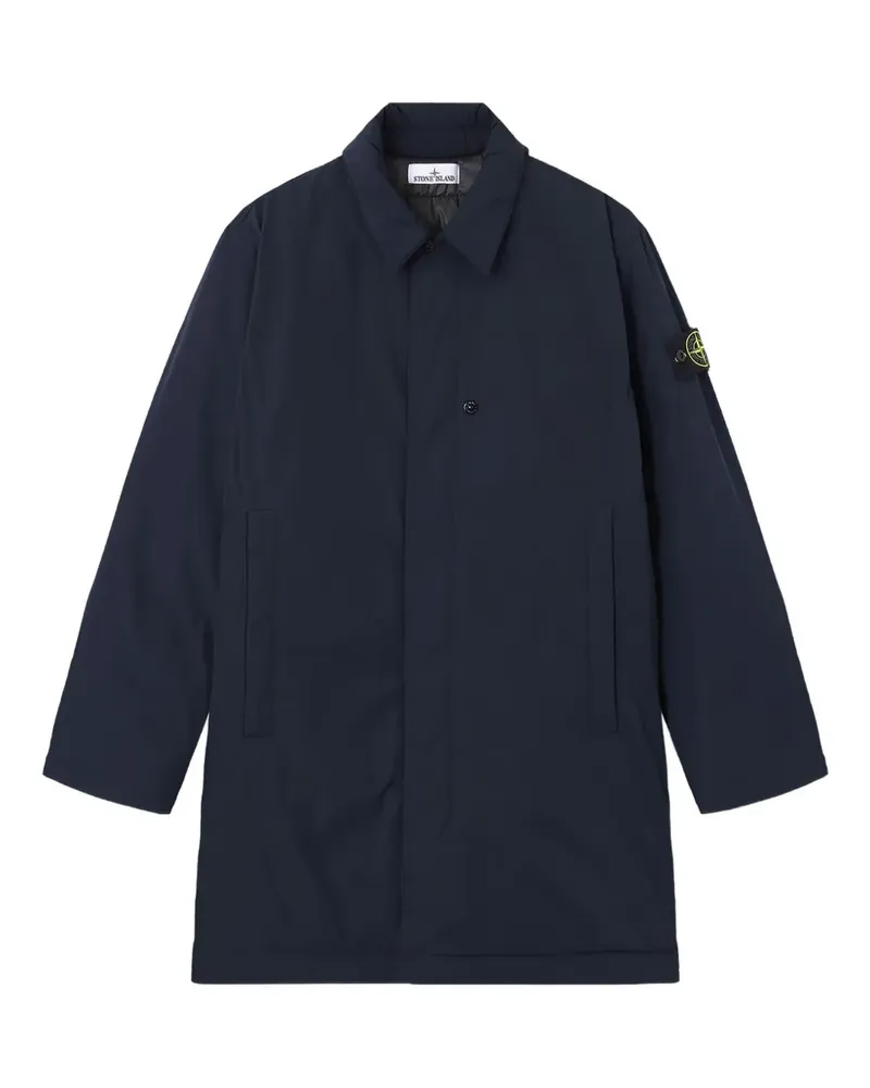 Stone Island Gesteppter Mantel - Blau Blau