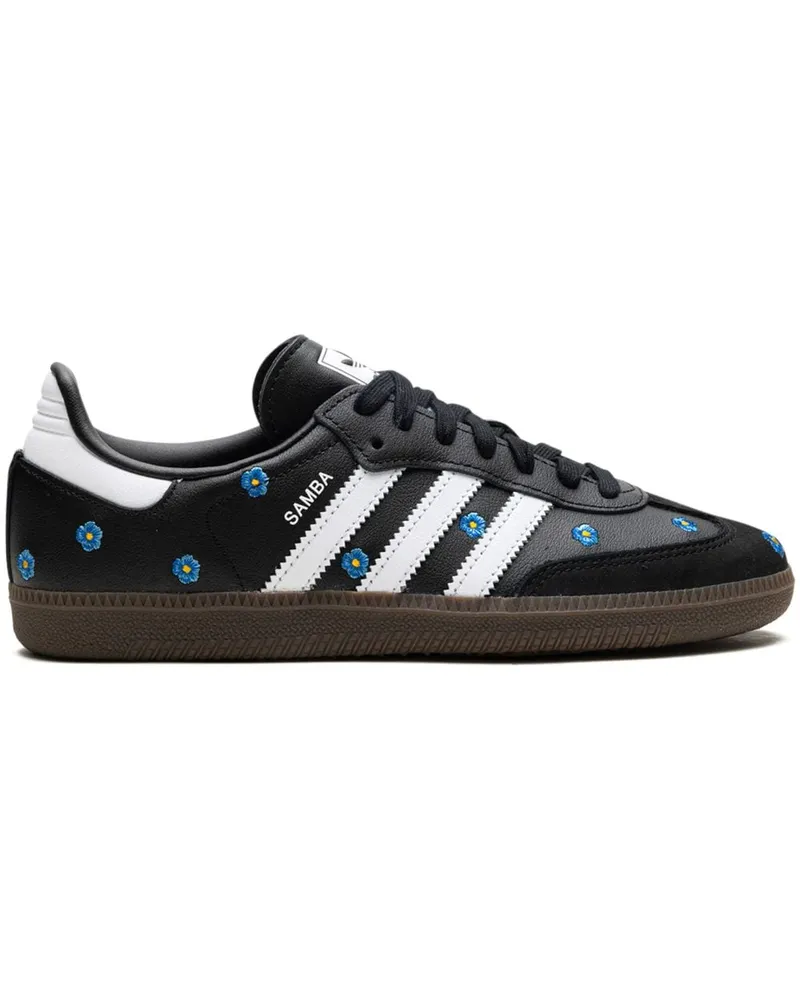 adidas Samba OG Light Blue Floral Sneakers - Schwarz Schwarz