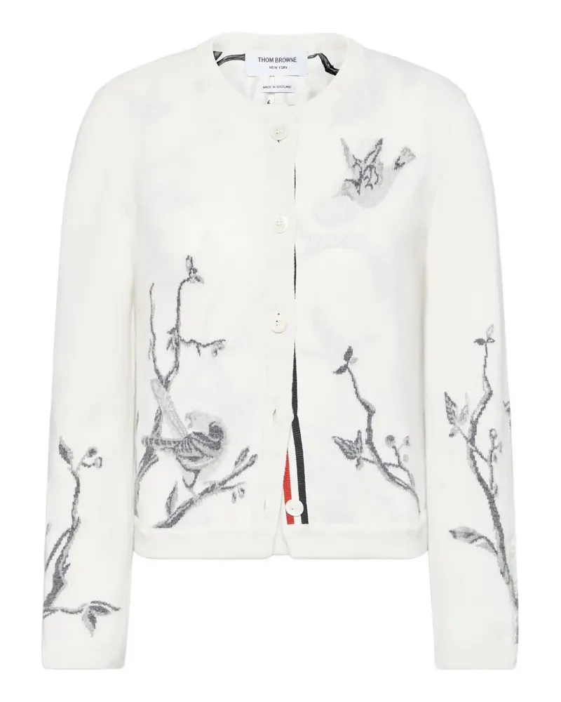 Thom Browne Cardigan mit langen Ärmeln - Weiß Weiß