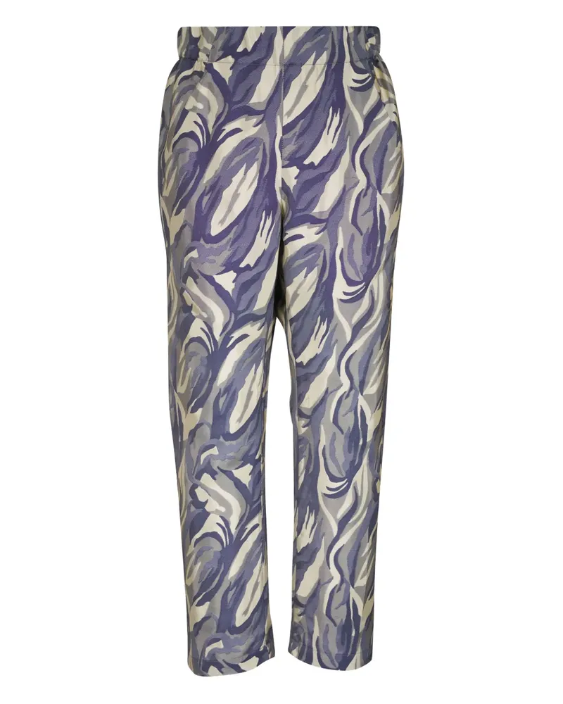 Zero + Maria Cornejo Palazzohose mit abstraktem Print - Blau Blau
