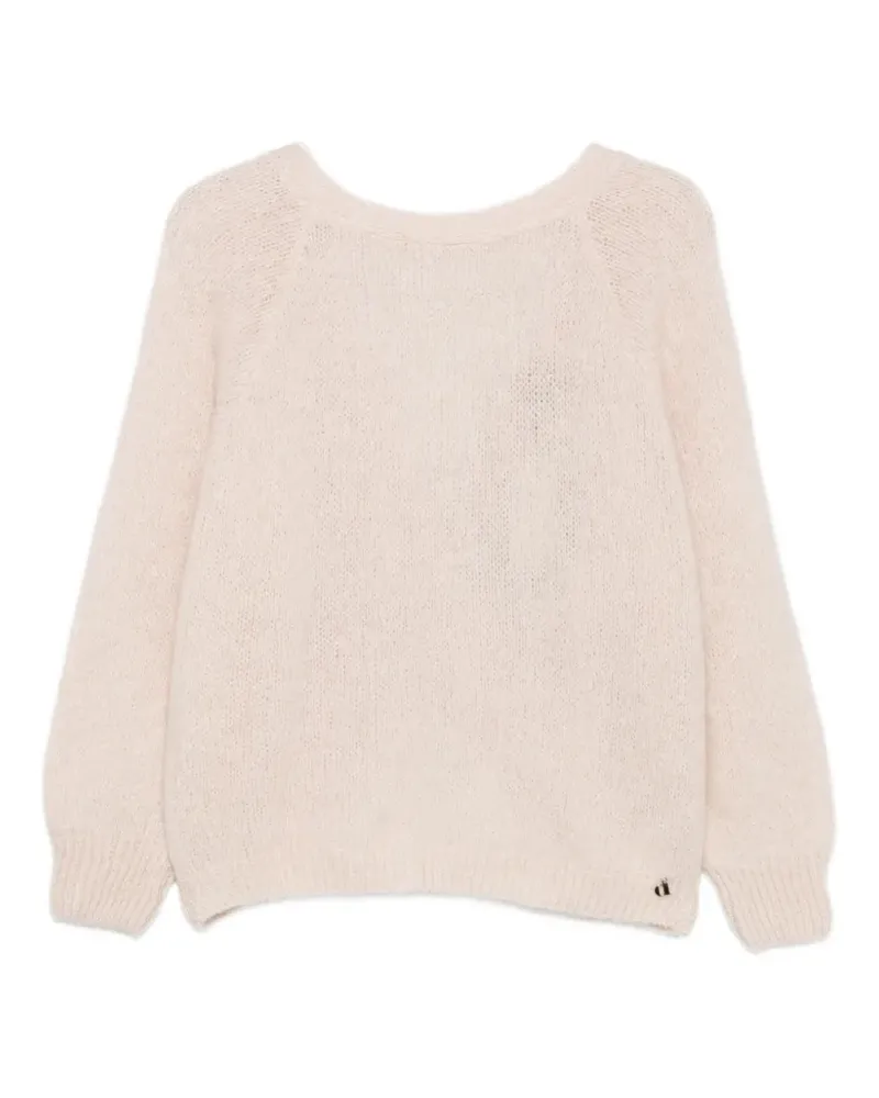 Dixie twist-detail raglan-sleeve sweater - Rosa Rosa