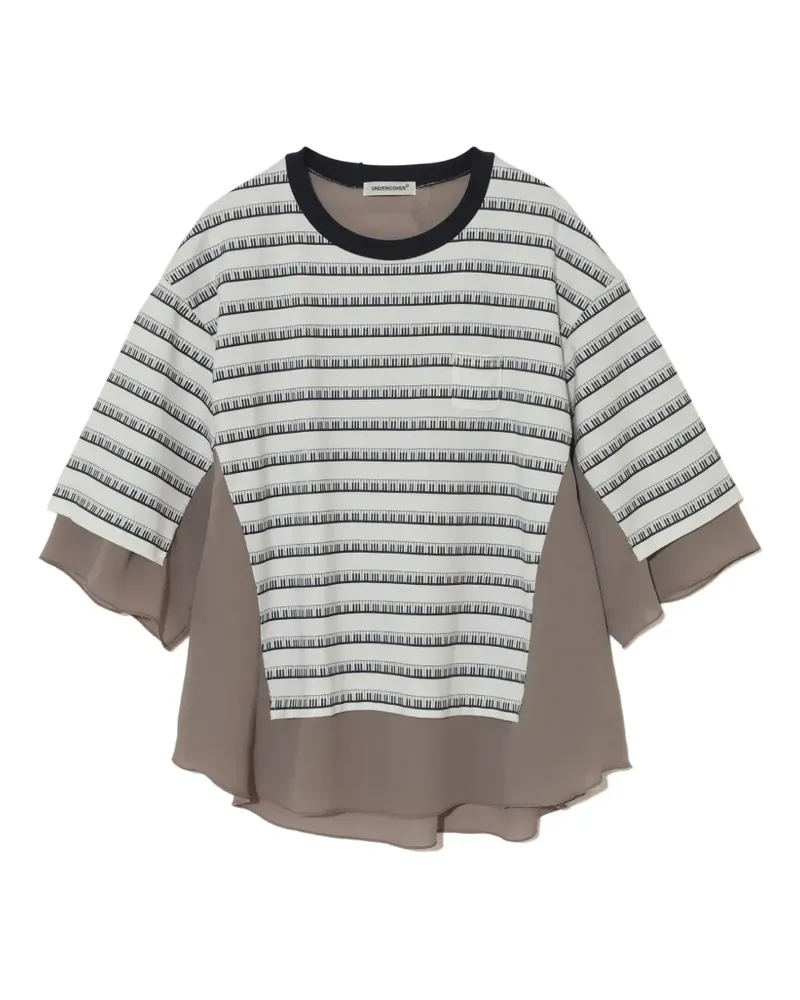 Undercover T-Shirt mit Streifendetail - Nude Nude