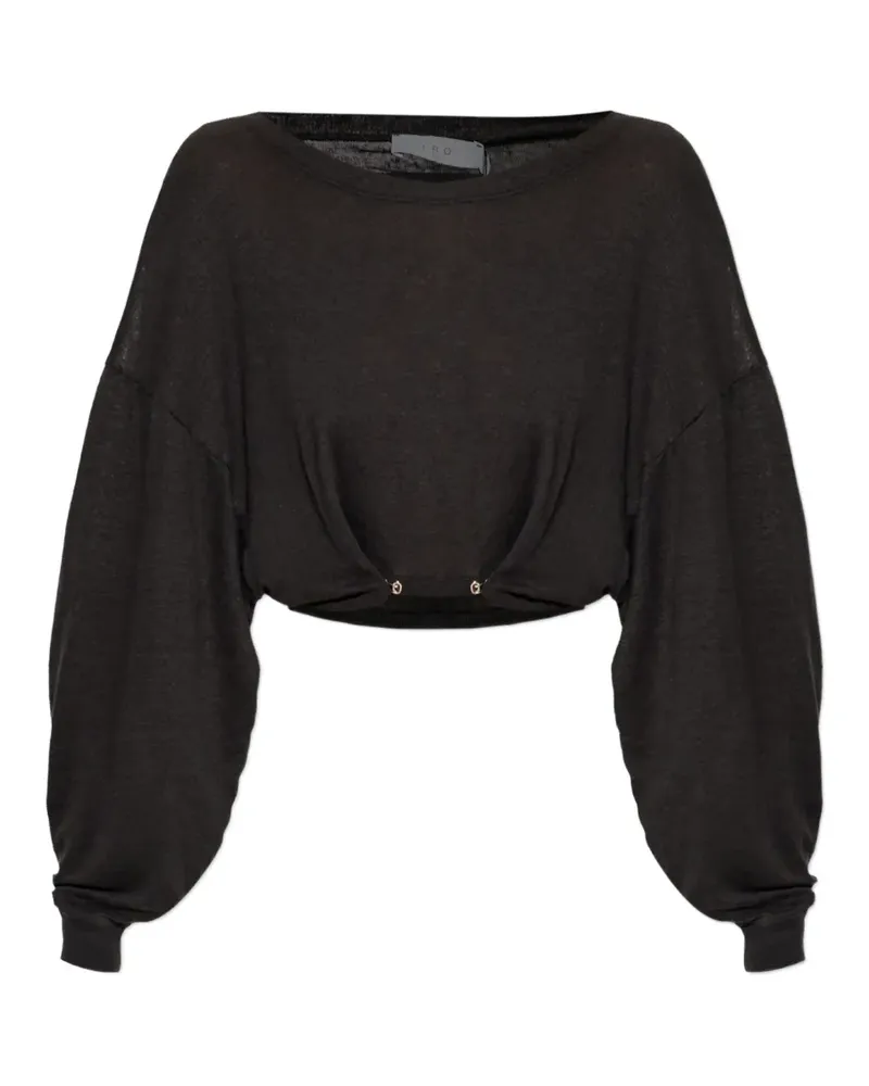 IRO Destinee cropped off-shoulder top - Schwarz Schwarz
