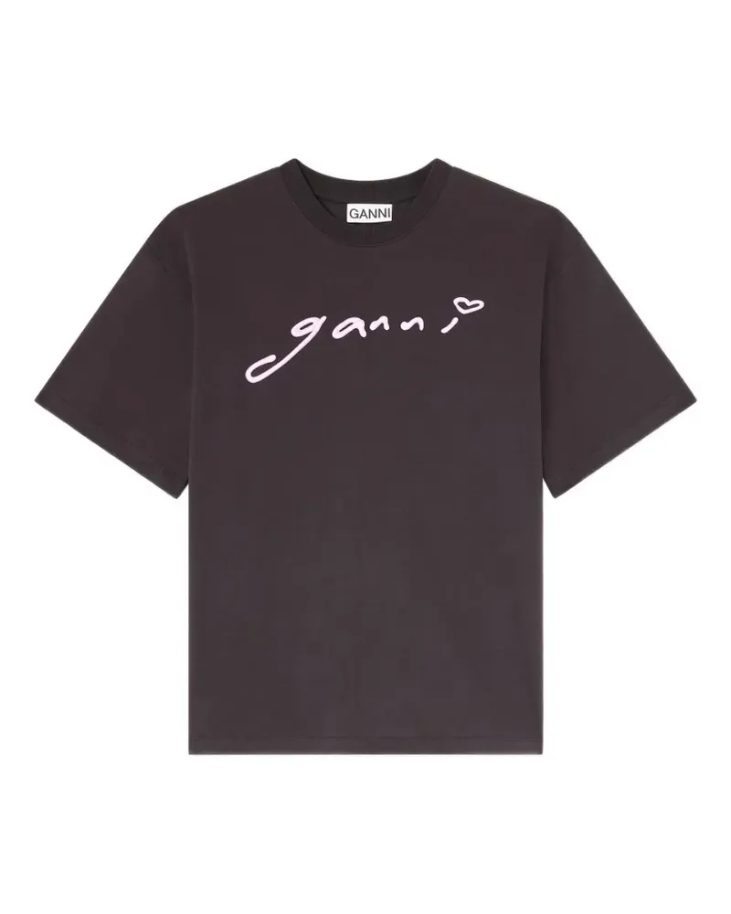 Ganni Signature T-Shirt - Grau Grau