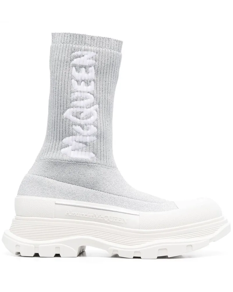 Alexander McQueen Tread Slick Stiefel - Grau Grau