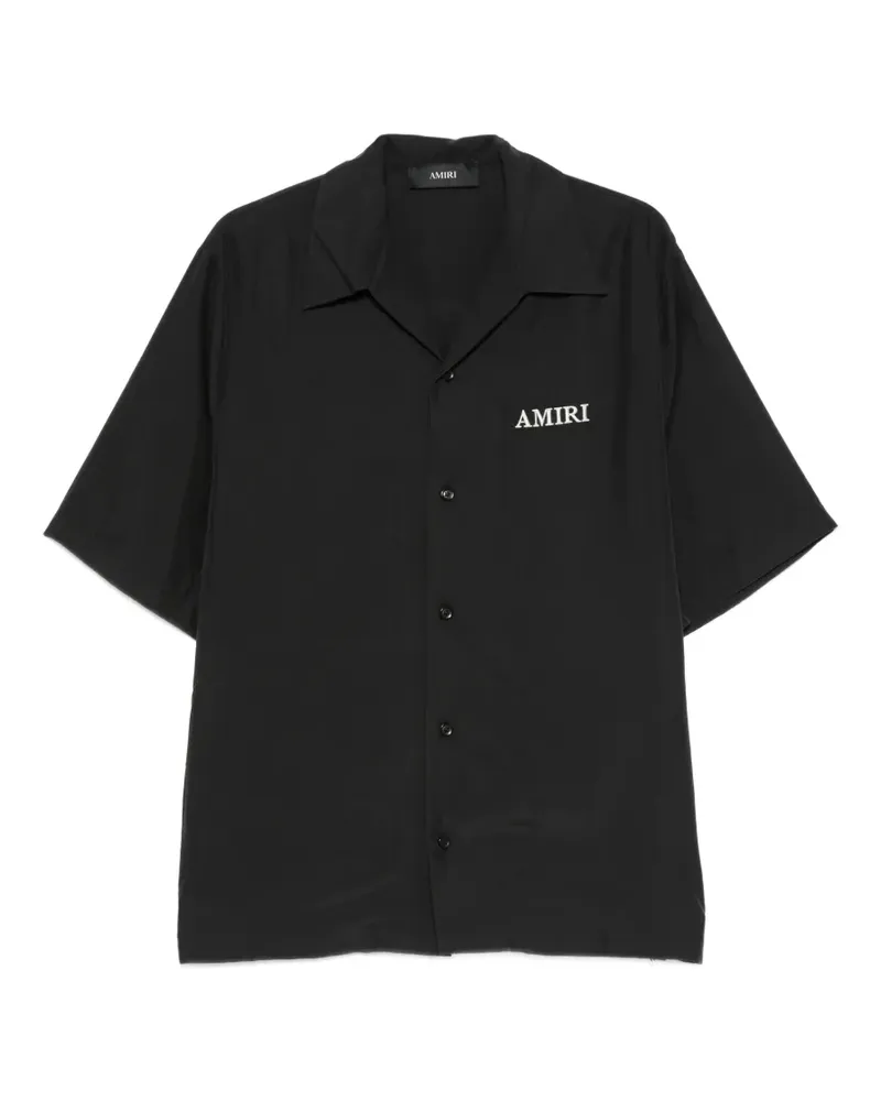 Amiri logo-embroidered short-sleeve shirt - Schwarz Schwarz