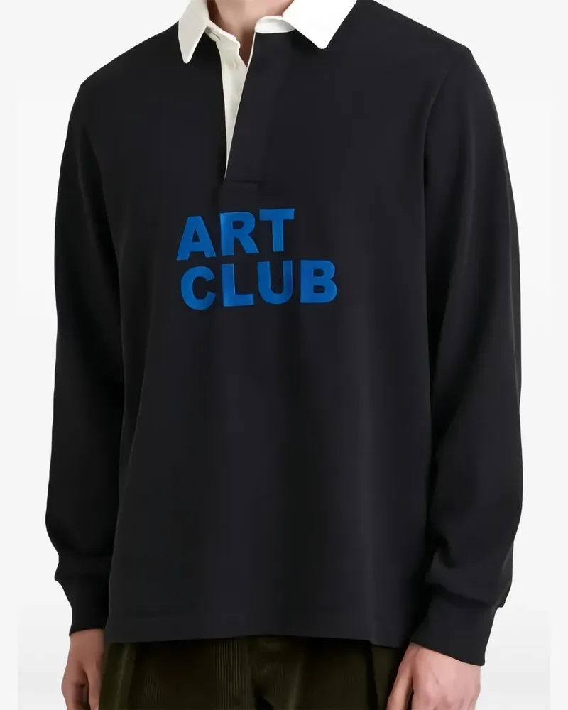 J.W.Anderson logo-embroidered polo shirt - Schwarz Schwarz