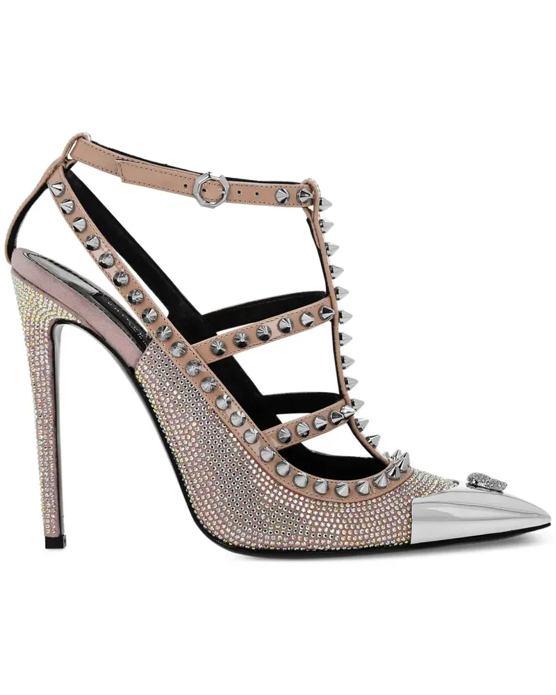 Philipp Plein Verzierte Sandalen 120mm - Nude Nude