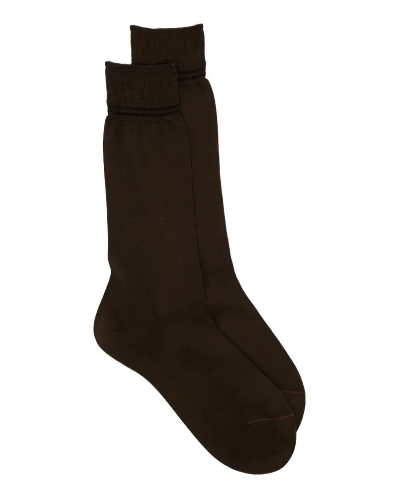 Ermenegildo Zegna Smooth socks - Braun Braun
