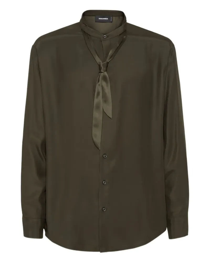 Dsquared2 Hemd aus Satin - Grün Grün