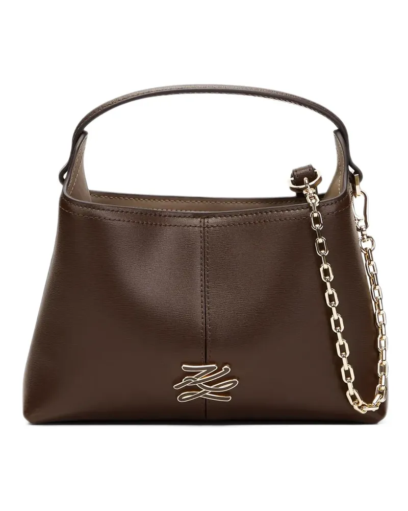 Karl Lagerfeld Kleine K/Autograph Tote Bag mit Kette - Braun Braun