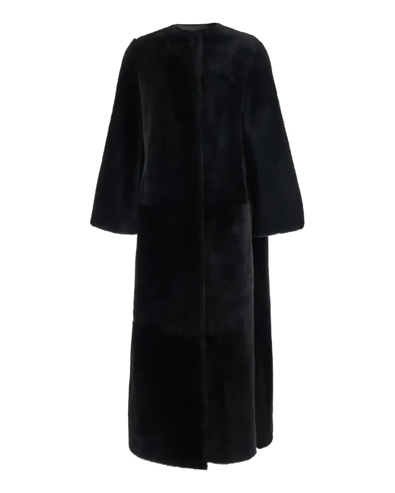 Yves Salomon concealed-fastening faux-fur coat - Schwarz Schwarz