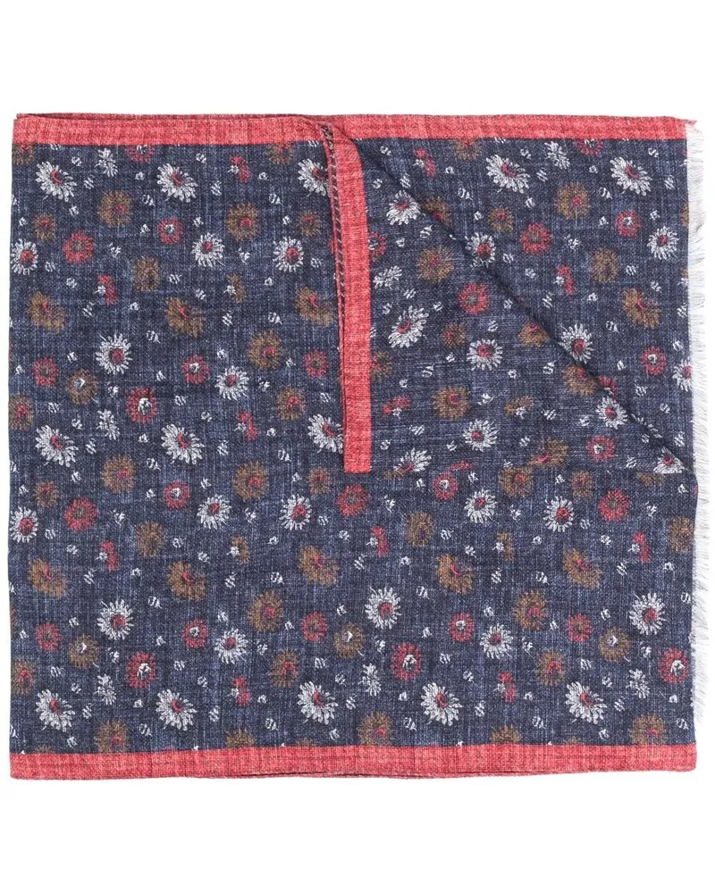 Lady Anne Pianosa Schal mit Blumen-Print - Blau Blau