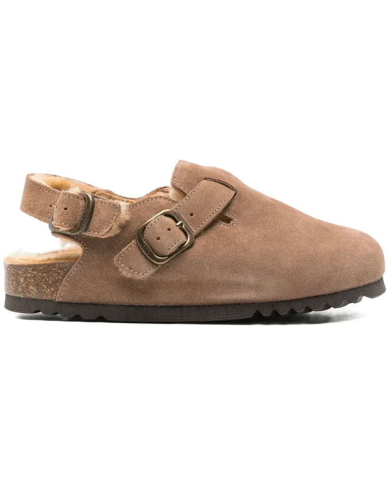 Scholl Fae buckled mules - Nude Nude