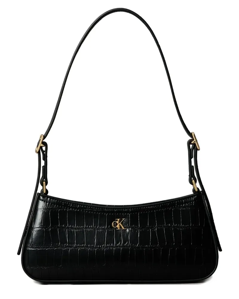 Calvin Klein Kleine Schultertasche mit Logo-Prägung - Schwarz Schwarz