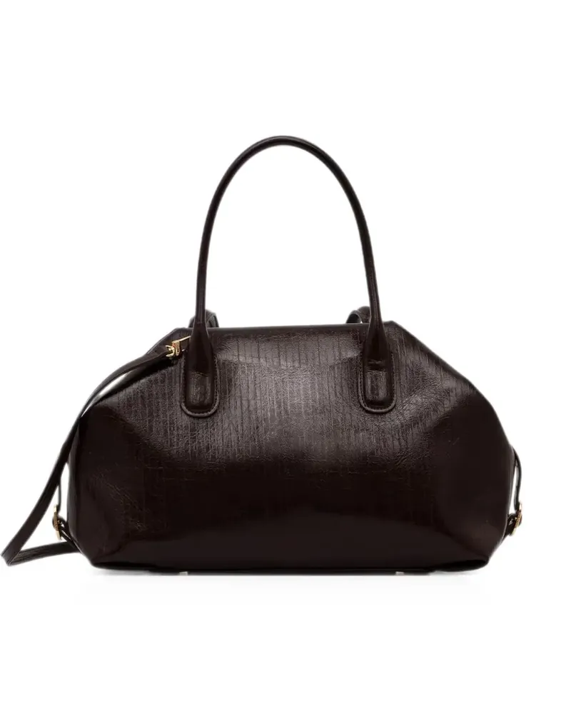 THEMOIRÈ medium Talia Trunk crinkled-effect tote bag - Braun Braun