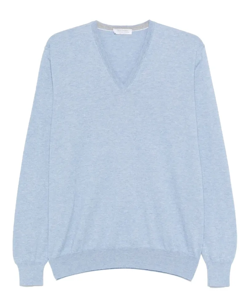 Gran Sasso Pullover mit V-Ausschnitt - Blau Blau