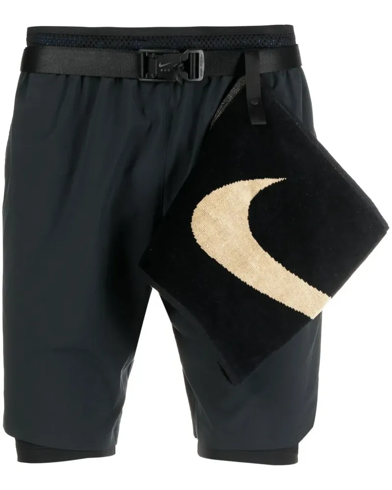 Nike Dri-FIT Shorts im Layering-Look - Schwarz Schwarz