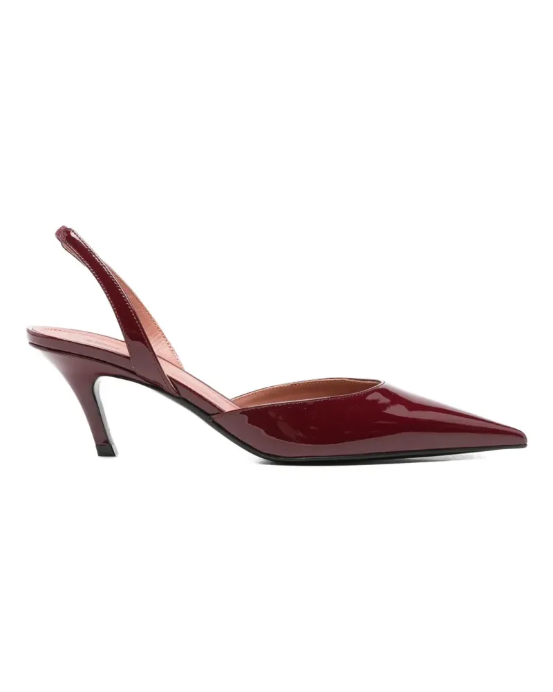 Amina Muaddi pointed-toe slingback pumps - Rot Rot