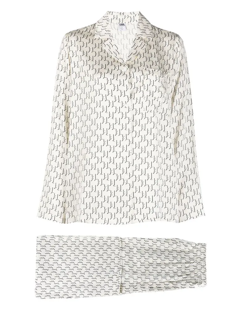Karl Lagerfeld Pyjama mit Monogramm-Print - Nude Nude