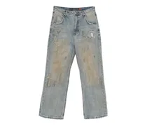 Weite Jeans im Destroyed-Look - Blau