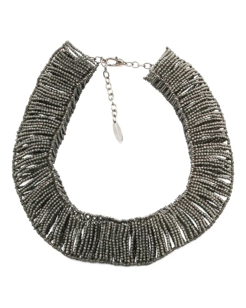 Brunello Cucinelli Halskette mit Schmucksteinen - Silber Silber