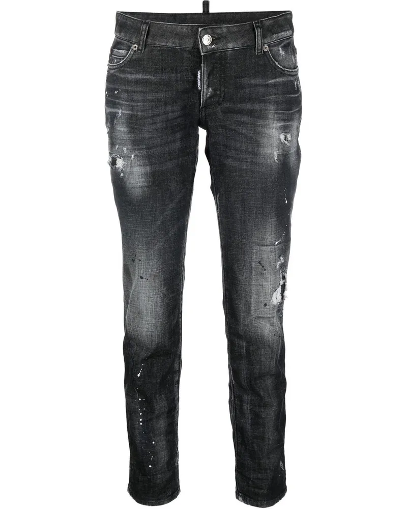 Dsquared2 Cropped-Jeans im Distressed-Look - Grau Grau