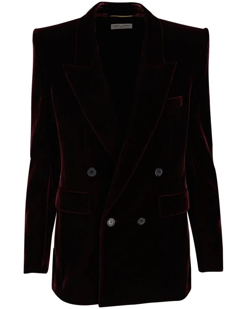 Saint Laurent Blazer mit Finish - Rot Rot