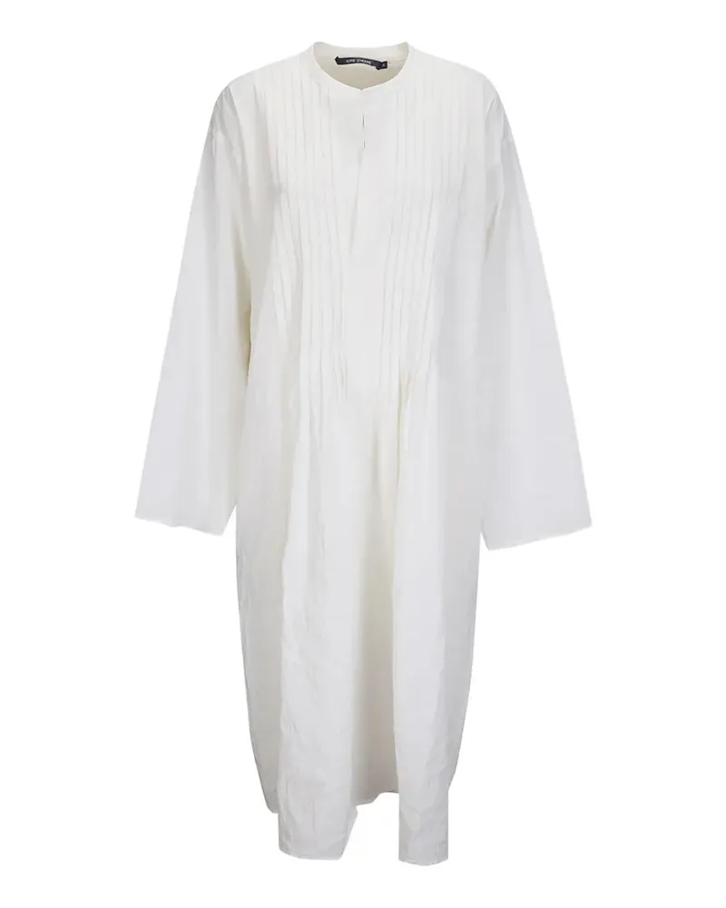 Sofie D'Hoore pleated-chest long-sleeved midi dress - Weiß Weiß