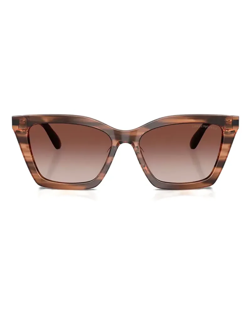 Emporio Armani Sonnenbrille mit Cat-Eye-Gestell - Braun Braun