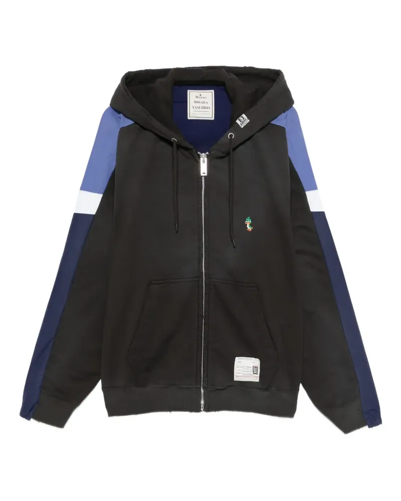 MIHARAYASUHIRO zip-up panelled jacket - Schwarz Schwarz