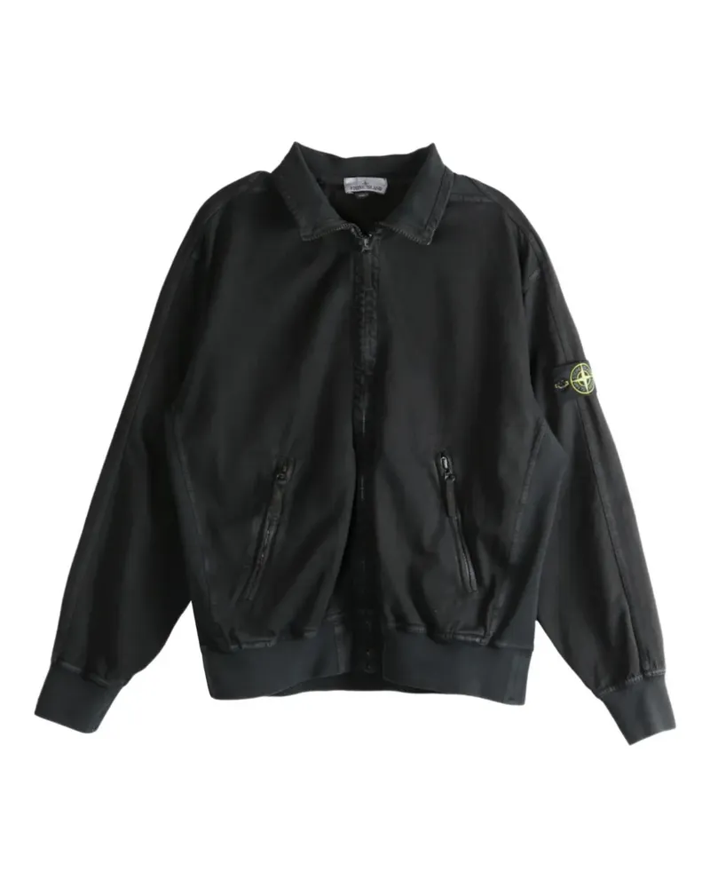 Stone Island zip-fastening high-neck sweatshirt - Schwarz Schwarz