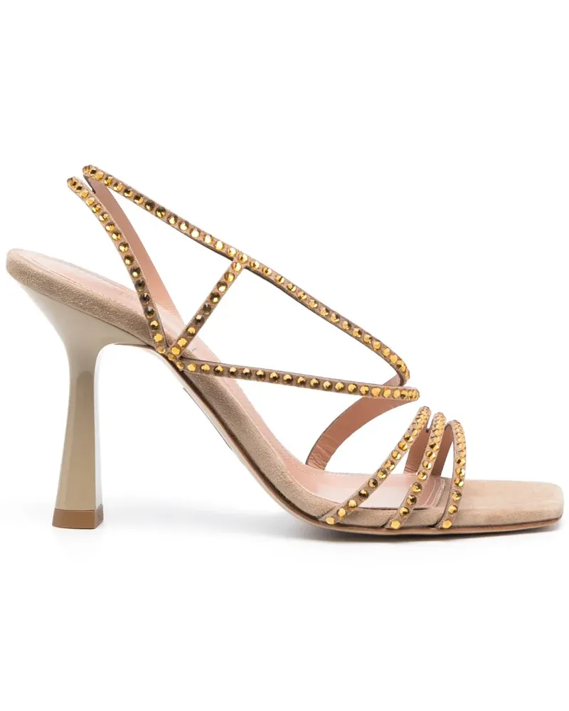 Alberta Ferretti Sandalen mit Kristallen - Nude Nude