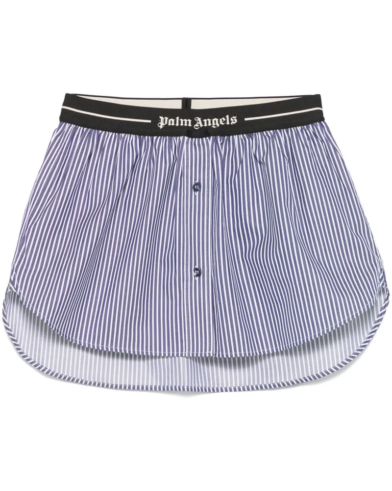 Palm Angels Gestreifter Minirock - Blau Blau