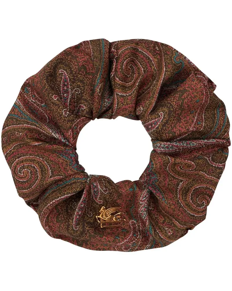 Etro Haargummi mit Paisley-Print - Braun Braun